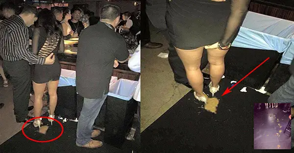 Girl Poops In Hand Outside Nightclub