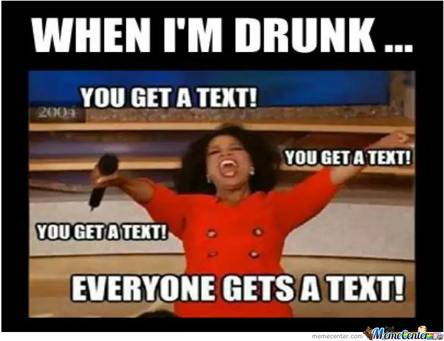 Drunk text messages